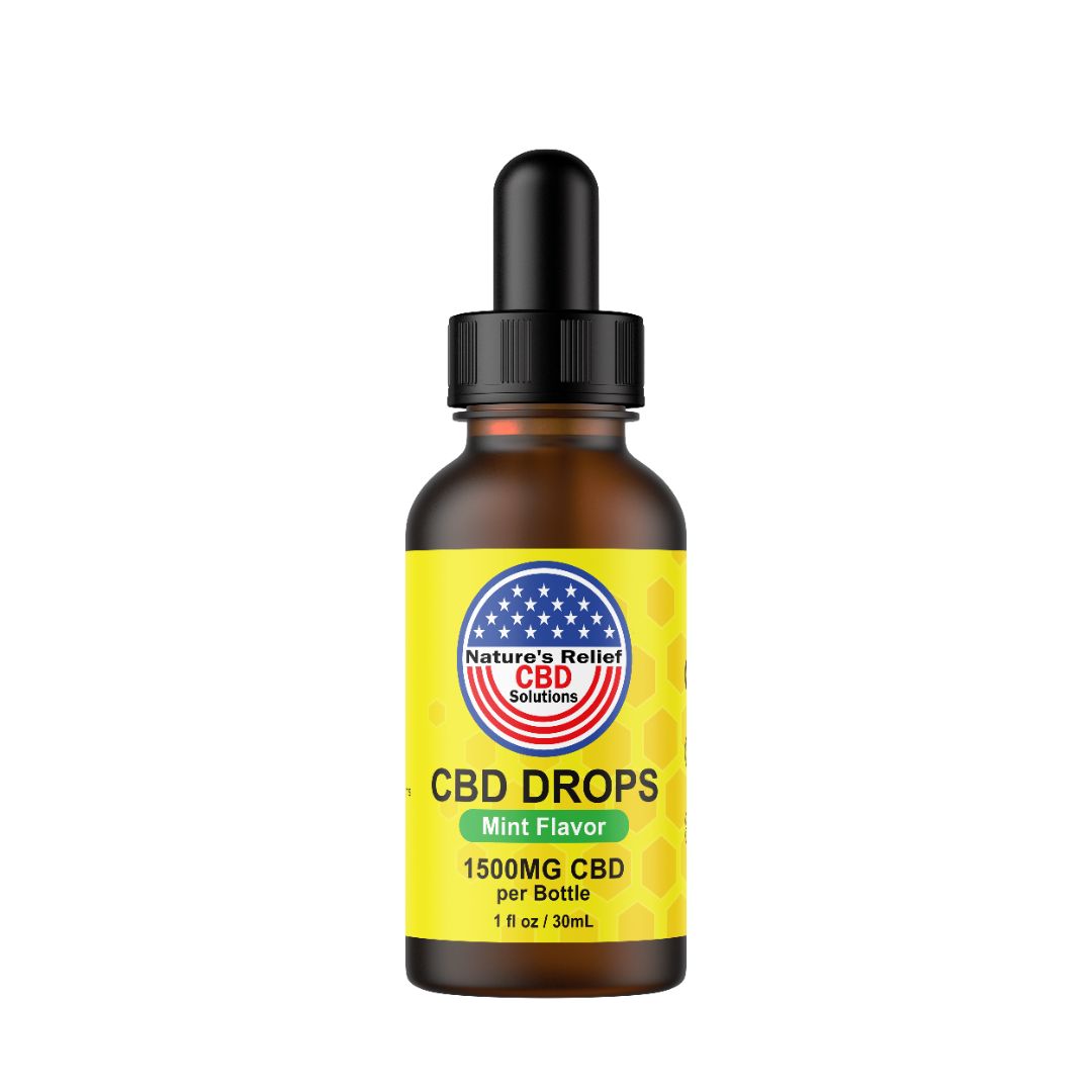1500mg Broad Spectrum CBD Mint Flavor Drops with MCT
